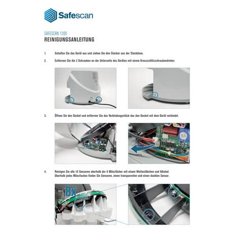 Conta e dividi monete Safescan 1250 fino a 500 monete grigio 113-0547